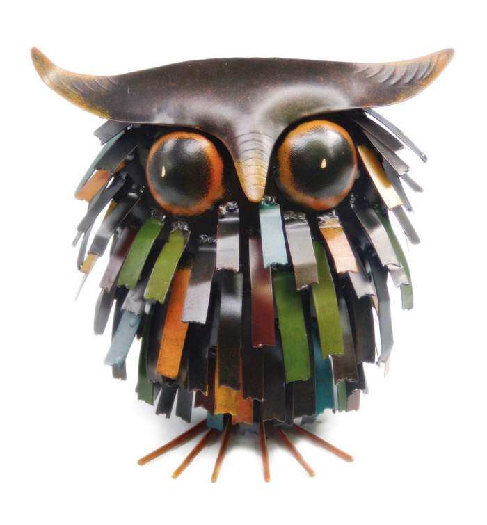 Spiky Owl Sculpture